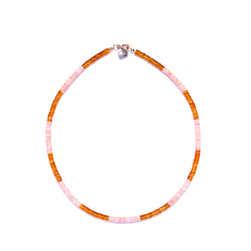 Citrine and Pink Opal Necklace