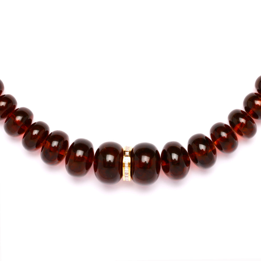 amber and diamond necklace