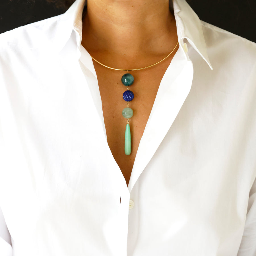 bocce pendant- blue-greens