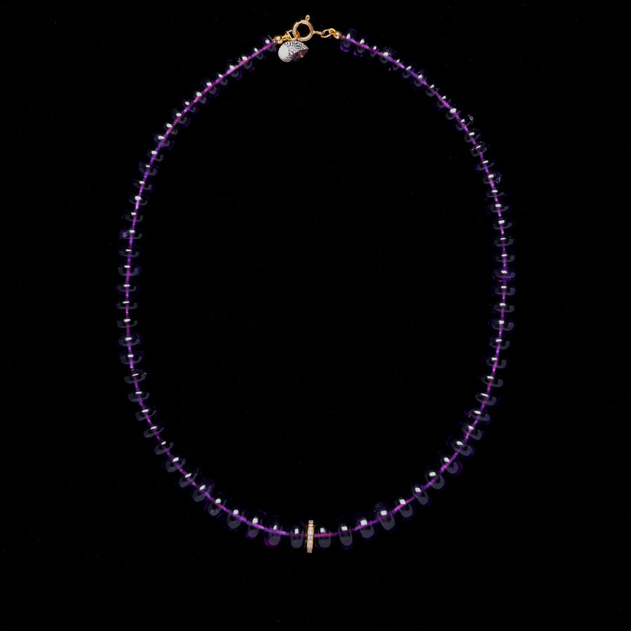 Amethyst and Diamond Necklace