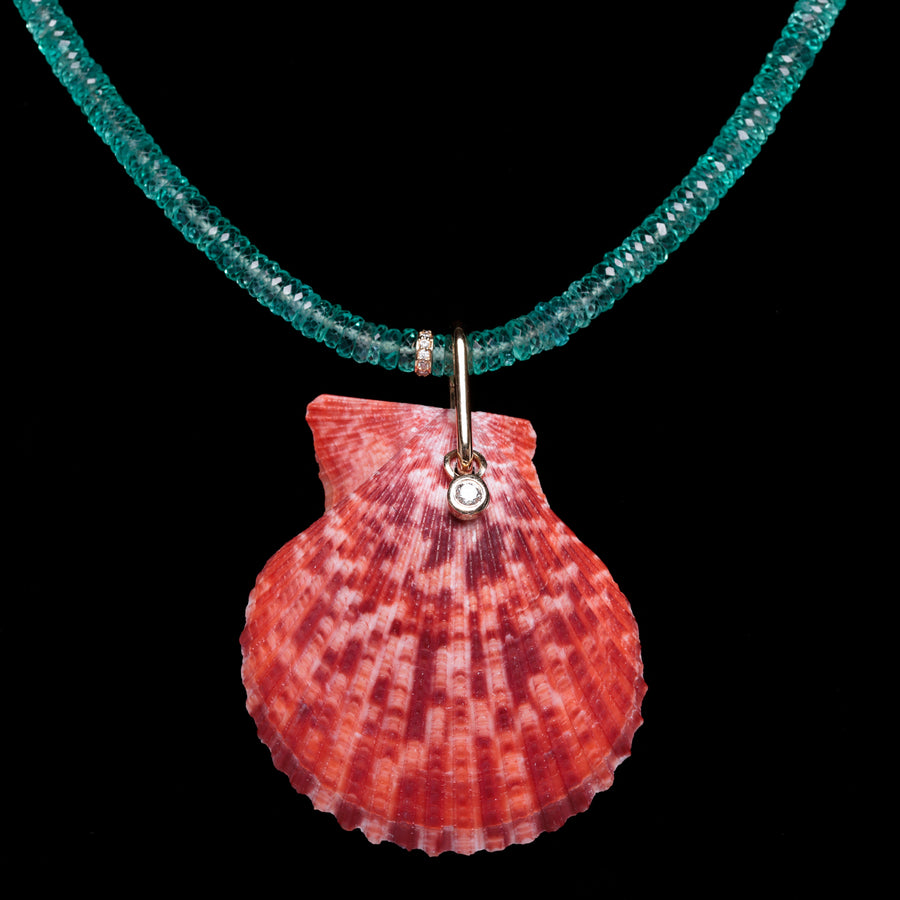 Diamond, Shell and Apatite Necklace