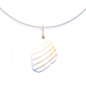 Diamond Shell gold collar necklace