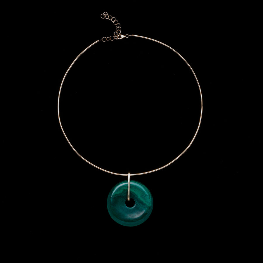 Wire Collar malachite Necklace