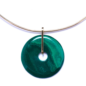 Wire Collar malachite Necklace