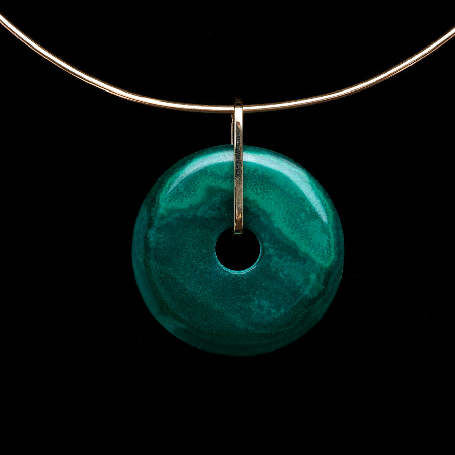 Wire Collar malachite Necklace