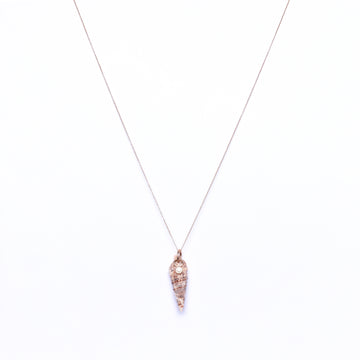 Shell and Diamond Chain Necklace