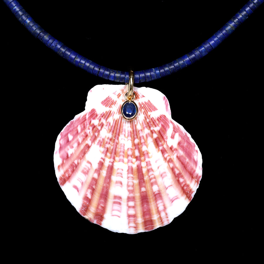 Lapis Shell and Sapphire Necklace