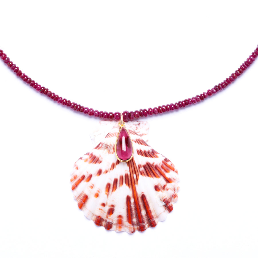 Ruby Shell Necklace