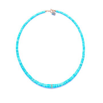 Sleeping Beauty Turquoise and Diamond Necklace