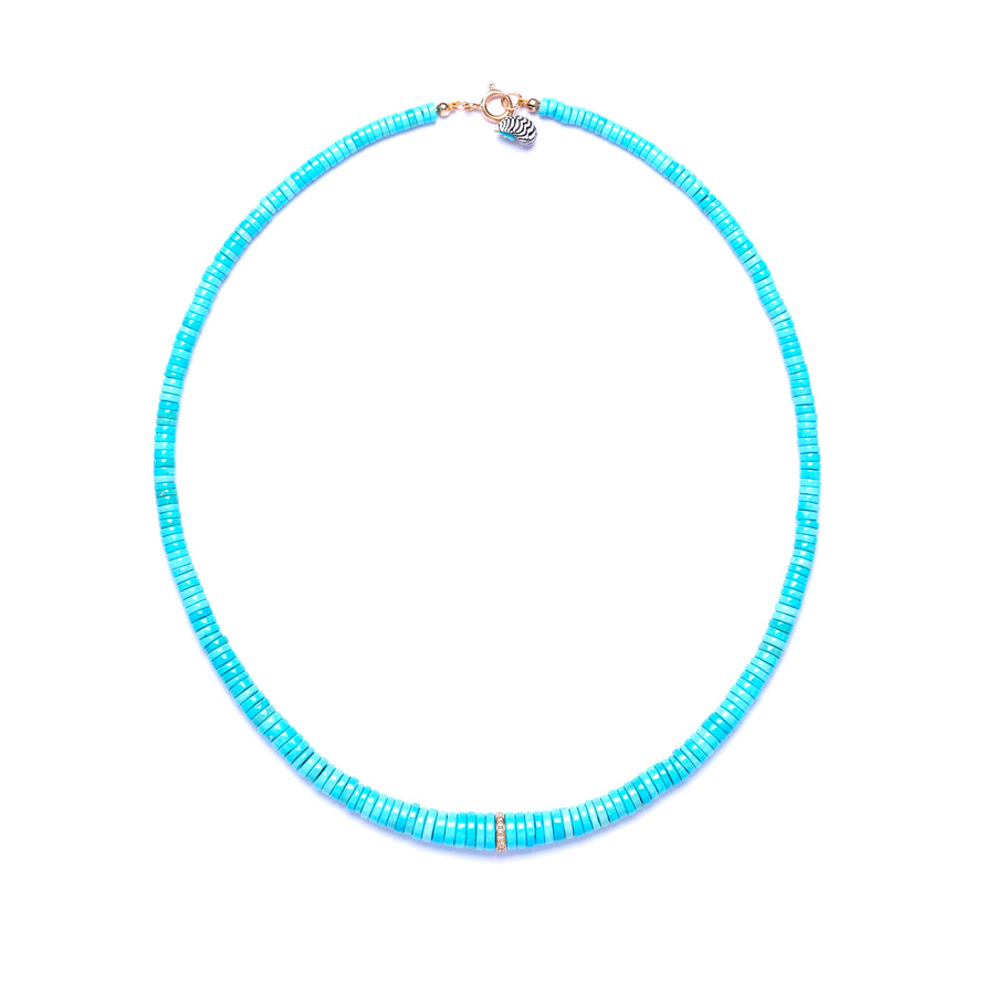 Sleeping Beauty Turquoise and Diamond Necklace