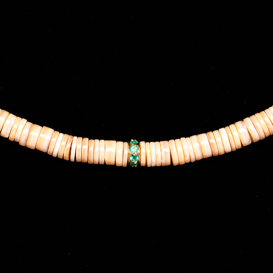 Shell and Emerald Necklace (Medium)
