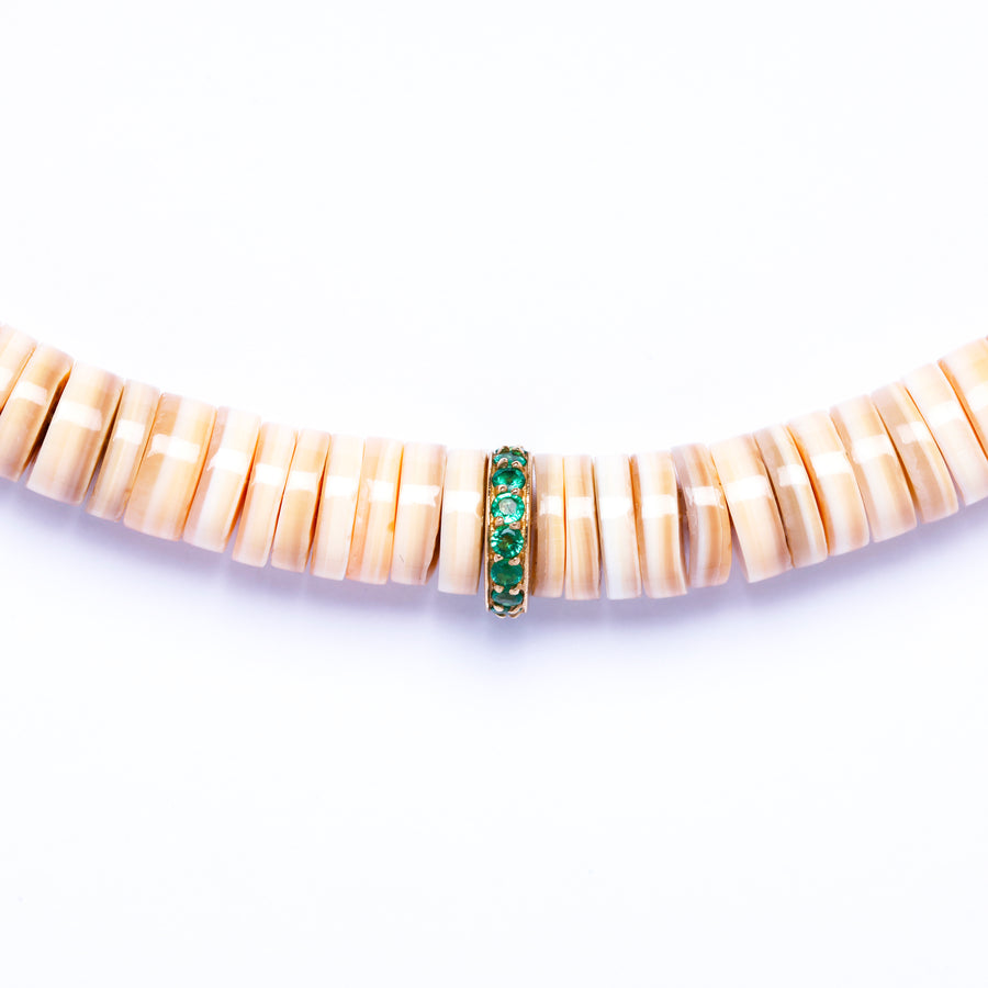 Shell and Emerald Necklace (Large)