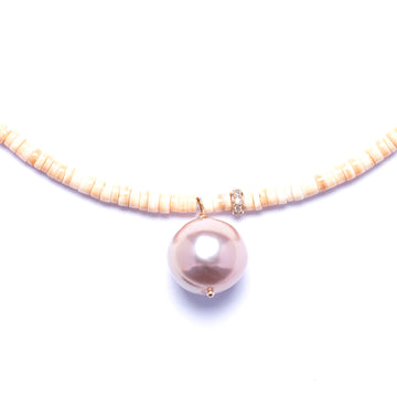 Diamond, Pearl and Shell Beaded Necklace