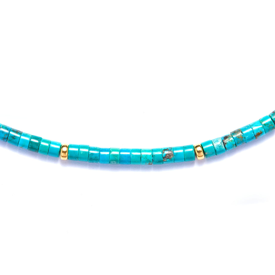 Turquoise Necklace (14K Gold Accent)