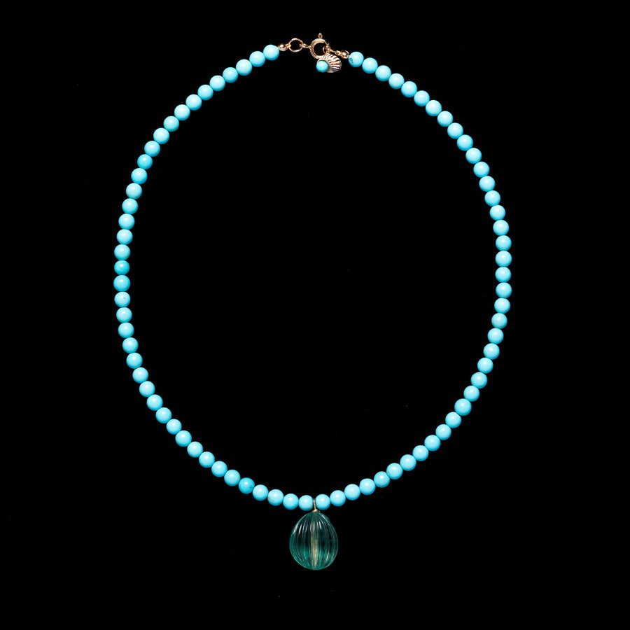 Turquoise and Fluorite Necklace