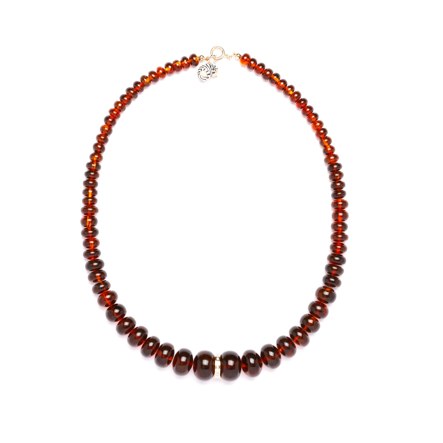amber and diamond necklace
