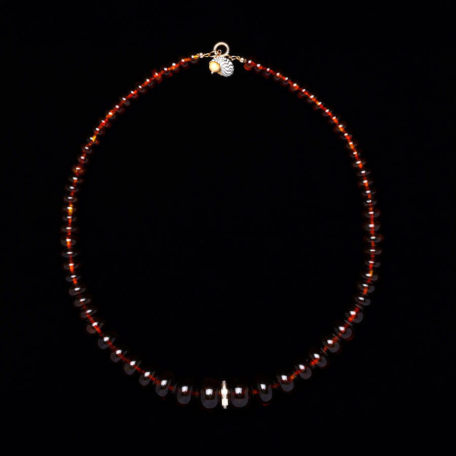 amber and diamond necklace