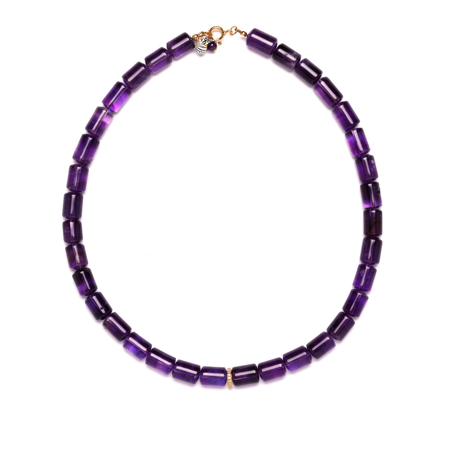 amethyst and diamond necklace