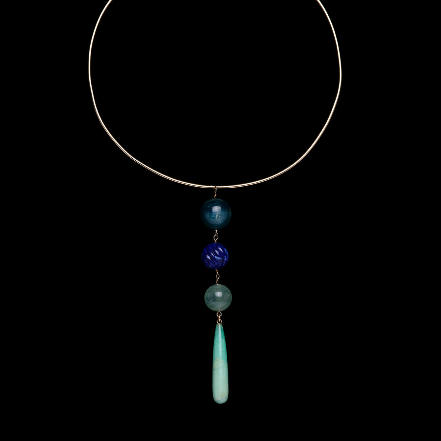 bocce pendant- blue-greens