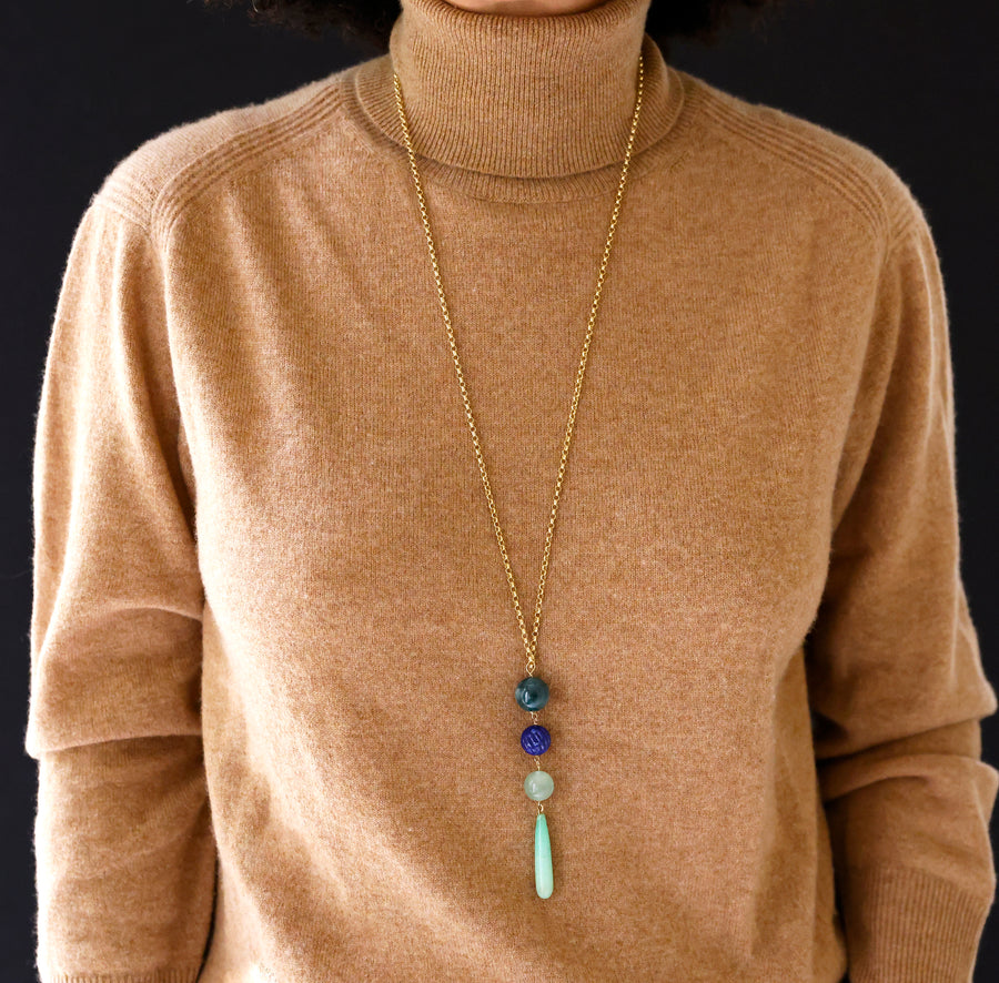 bocce pendant- blue-greens