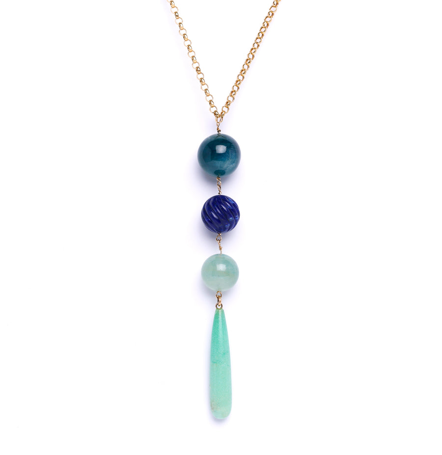bocce pendant- blue-greens