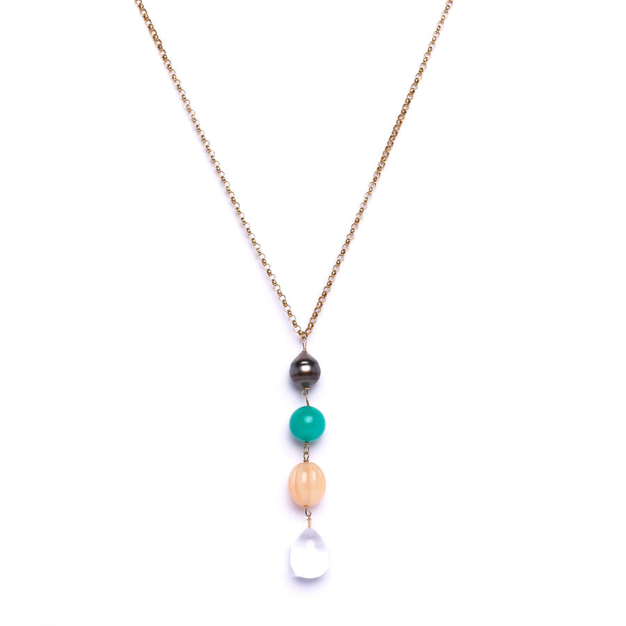 bocce chrysoprase and Tahitian Pearl