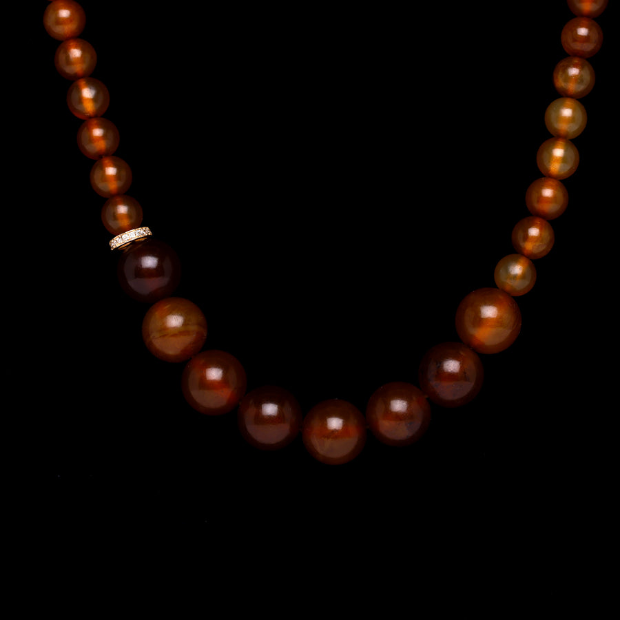 Jade and diamond necklace