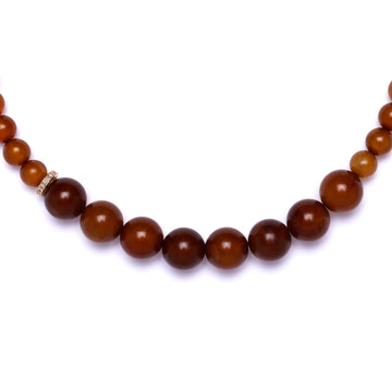 Jade and diamond necklace