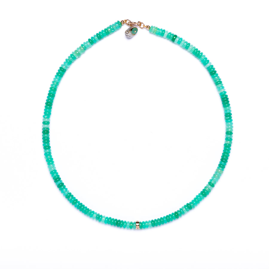 chrysoprase and diamond necklace