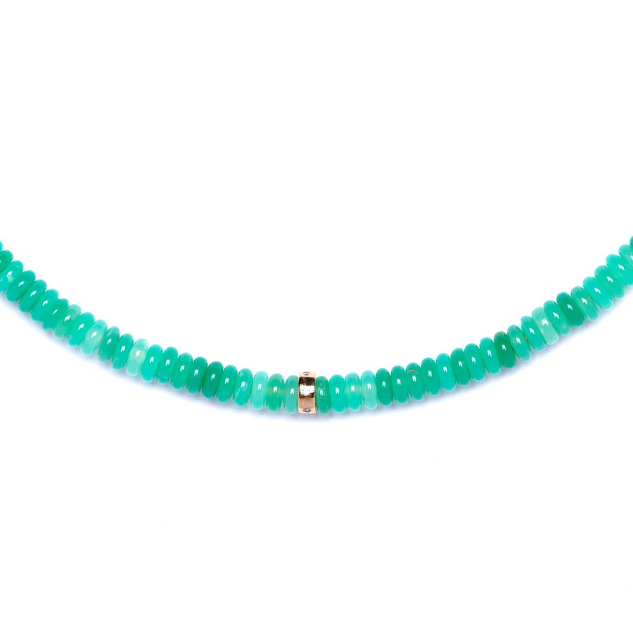 chrysoprase and diamond necklace