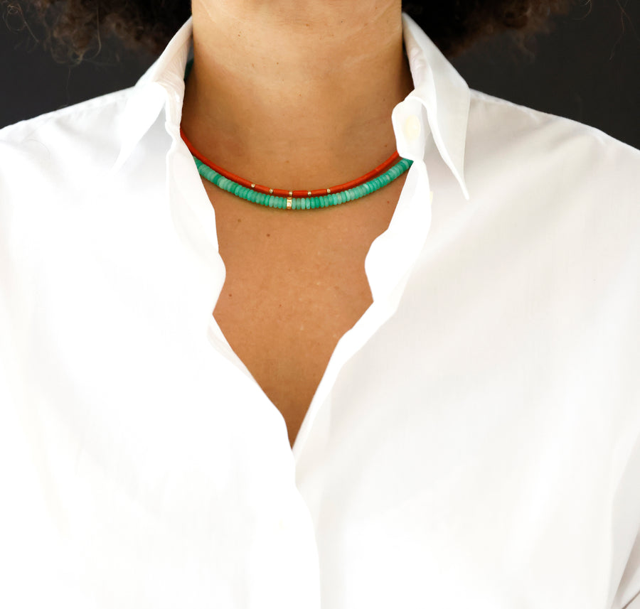 chrysoprase and diamond necklace