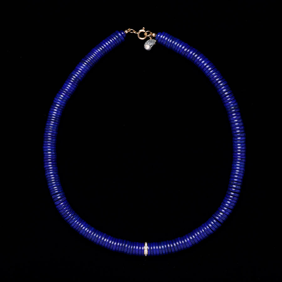 lapis lazuli and diamond necklace