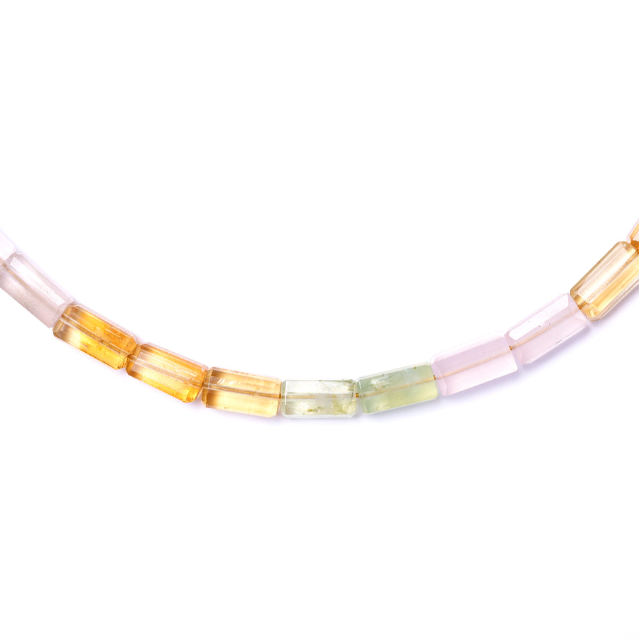 long multi color gem necklace