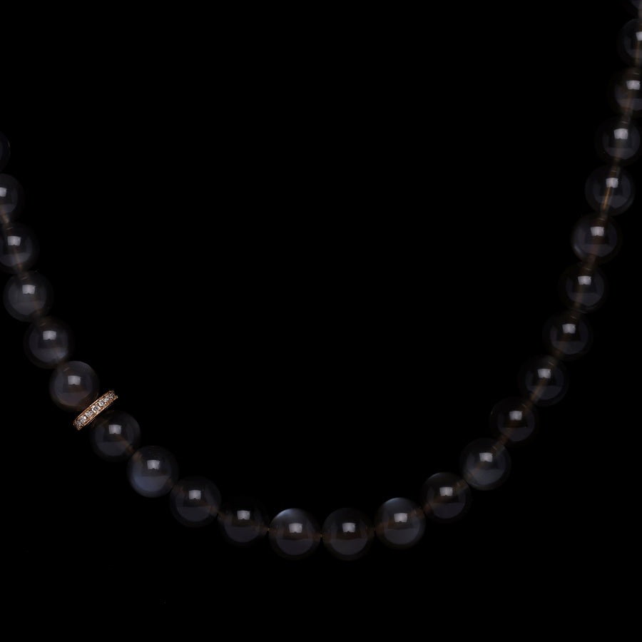 grey moonstone and diamond necklace