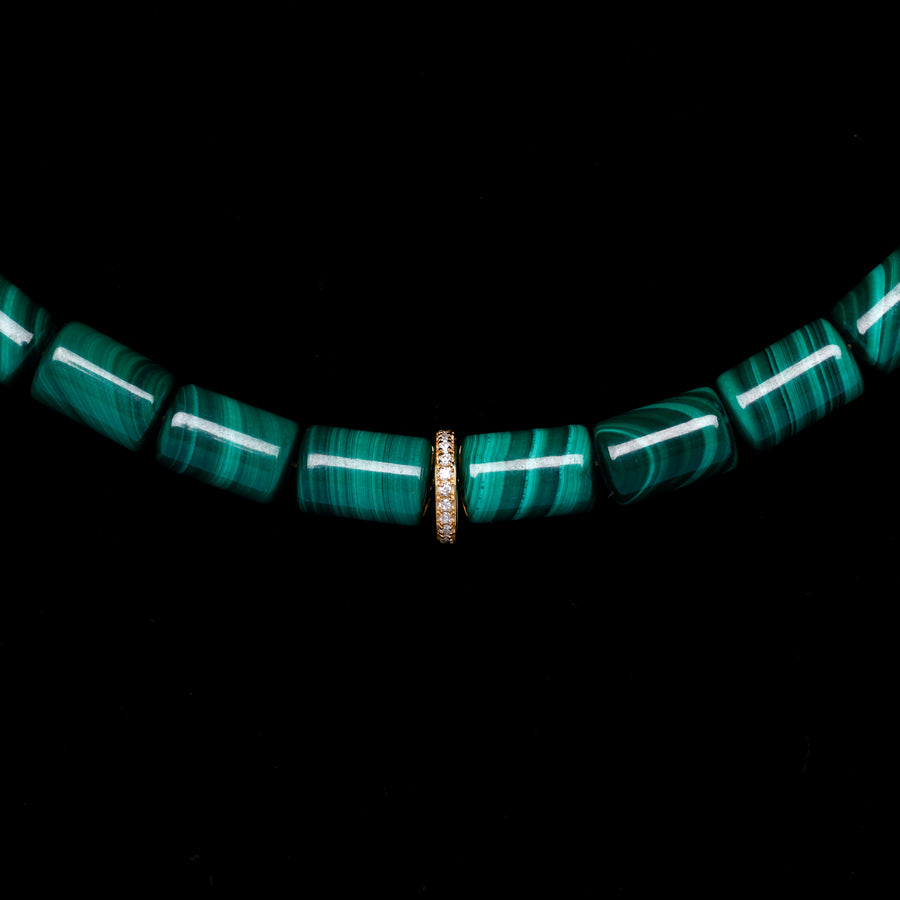 malachite and diamond necklace