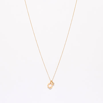 Gold, Diamond and Shell Necklace