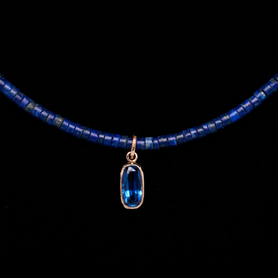 Lapis and kyanite necklace