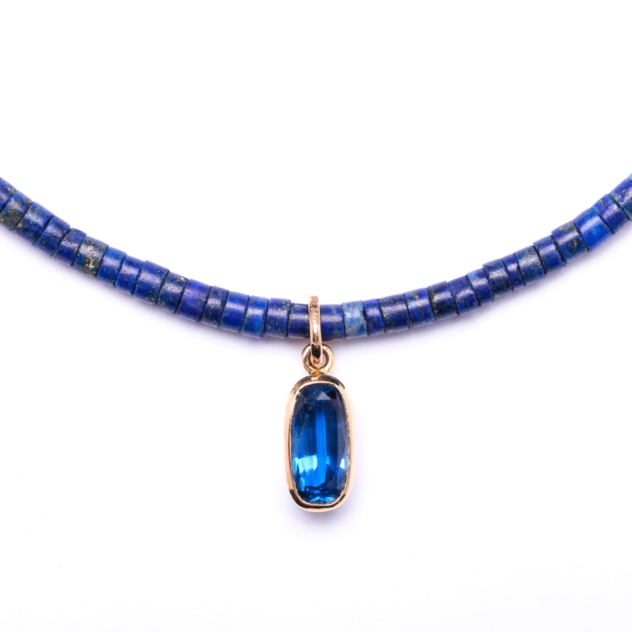 Lapis and kyanite necklace