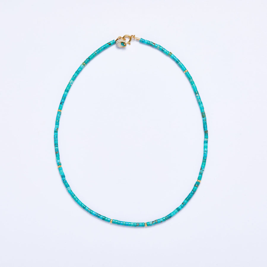 Turquoise Necklace (14K Gold Accent)