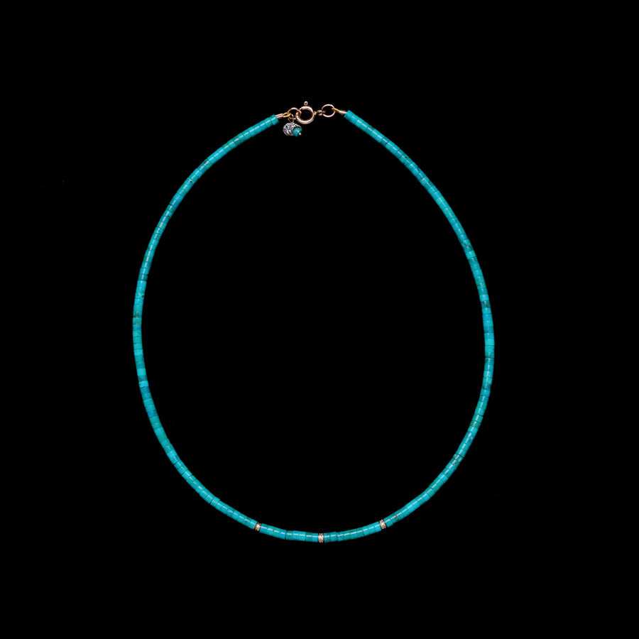 Turquoise and diamond necklace