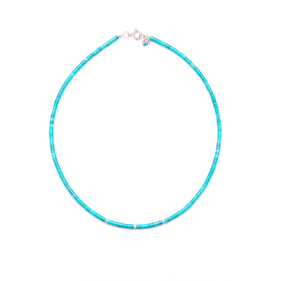 Turquoise and diamond necklace