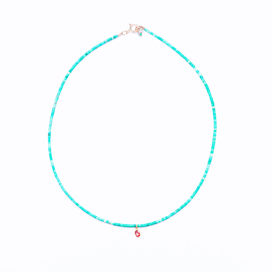 TURQUOISE AND SAPPHIRE NECKLACE