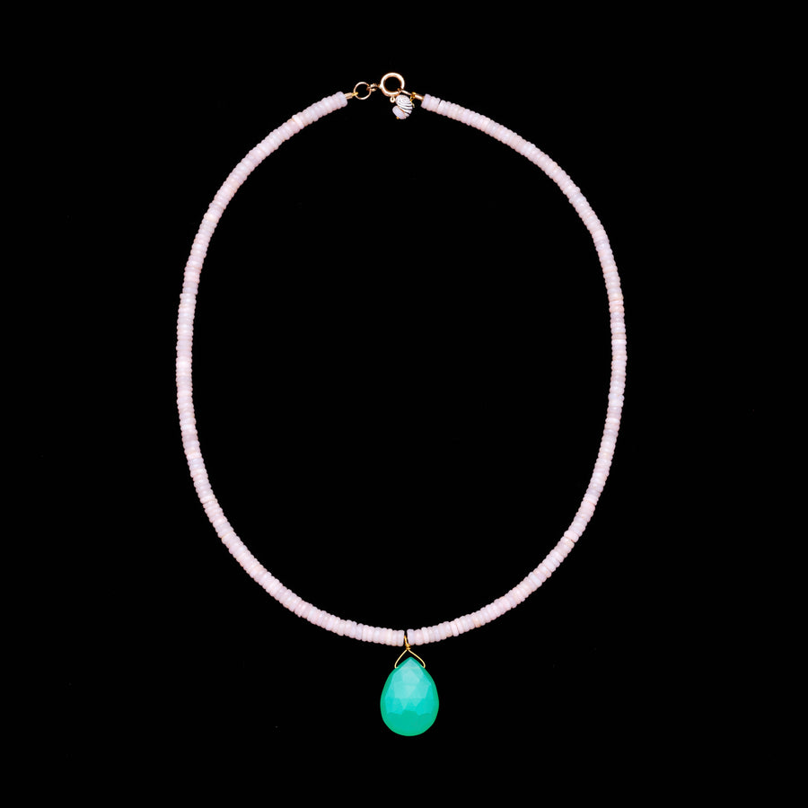 pink opal and chrysoprase necklace
