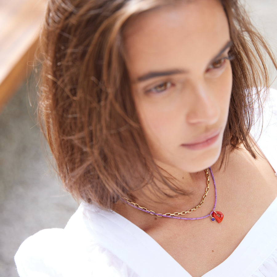 Amethyst Charm Necklace