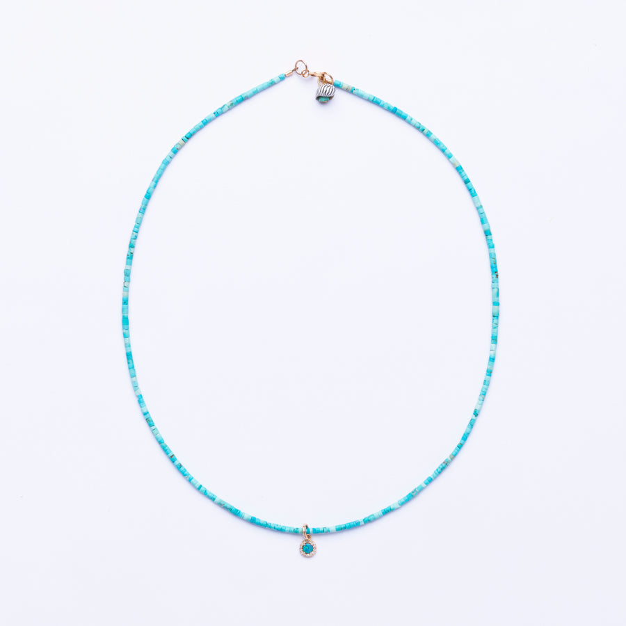 turquoise diamond and opal necklace